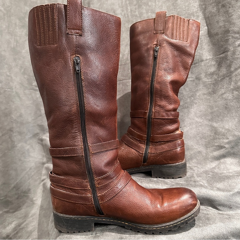 B.O.C. Born Concept Tall Leather Riding Boots — Brown (Size 11) - Picture 5 of 10